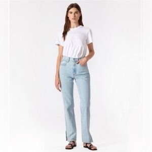 Slvrlake London Split Hard Luck Light Blue Jeans Size 28 NWT